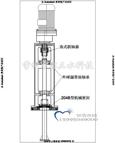 釜用機封攪拌機